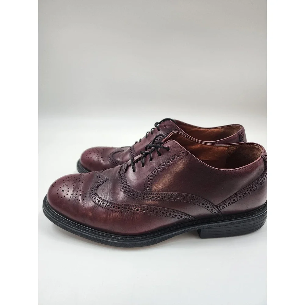 Florsheim Mens Burgundy Leather Wingtip Brogue Oxford Dress Shoes Size 10